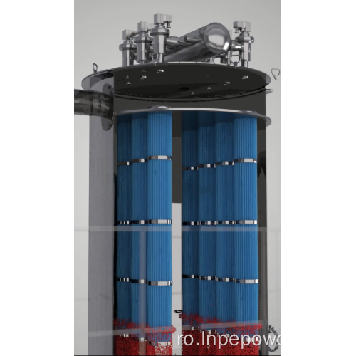 Colector de produse cu pulbere fină